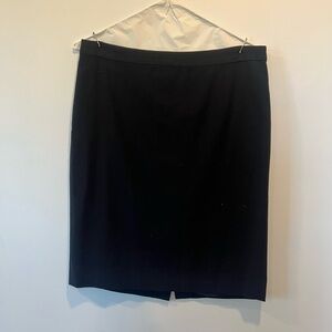 J.Crew 2 black skirts Tollegno 1900 Italian stretch wool & No.2 J.Crew